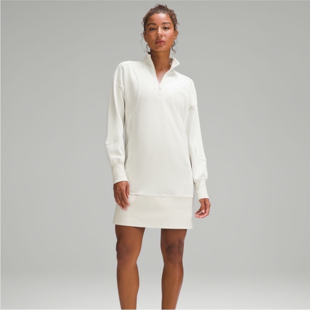 Lululemon Softstreme Bone Half Zip Dress - Picture 1 of 10